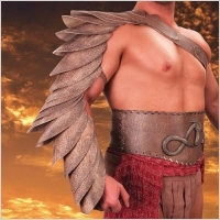 Płatnerze hiszpańscy OSŁONA RAMIENIA GLADIATORA MANICA Z FILMU SPARTAKUS KREW I PIACH