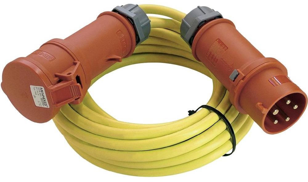 As-Schwabe Przedłużacz 60708 [ Złącze męskie CEE Złącze CEE ] 10 m żółty