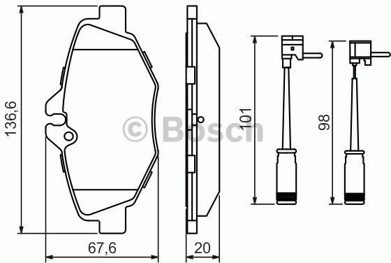 Bosch Zestaw klocków hamulcowych, hamulce tarczowe 0 986 494 285