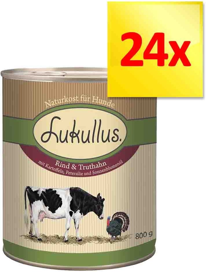 Lukullus Natural 24 X 800 G - Wołowina I Indyk