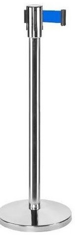 Saro Słupek odgradzający paskowy | wys. 915 mm | 9 kg | pasek niebieski 1800 mm 399-1008