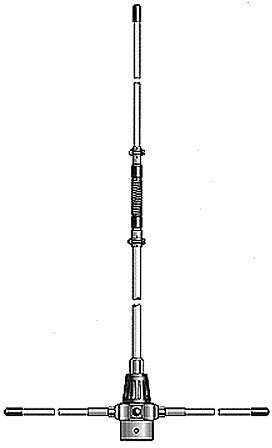 Sirio GP6-E antena bazowa VHF 2*5/8 fali długość 306cm (aluminiowa) GP6E