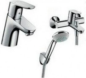 Hansgrohe FOCUS E2 - pakiet bateria umywalkowa + bateria wannowa + zestaw pryszn