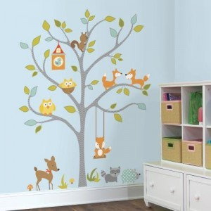 RoomMates Naklejki dla dzieci - RMK2729SLM Leśne drzewo RMK2729SLM