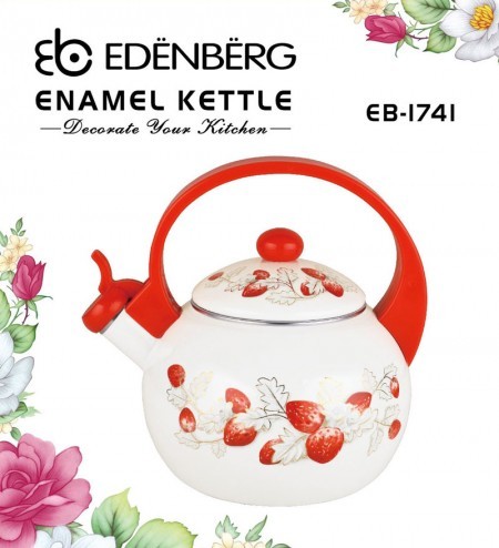 Edenberg Czajnik EMALIOWANY STRAWBERRY 2.2 l [EB-1741]