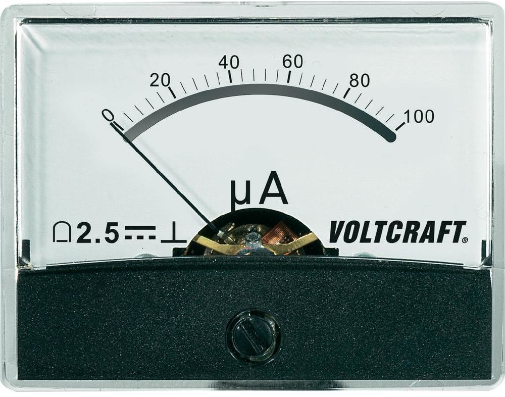 VOLTCRAFT Analogowy wskaźnik panelowy AM-60X46/100uA/DC (AM-60X46/100ľA/DC)