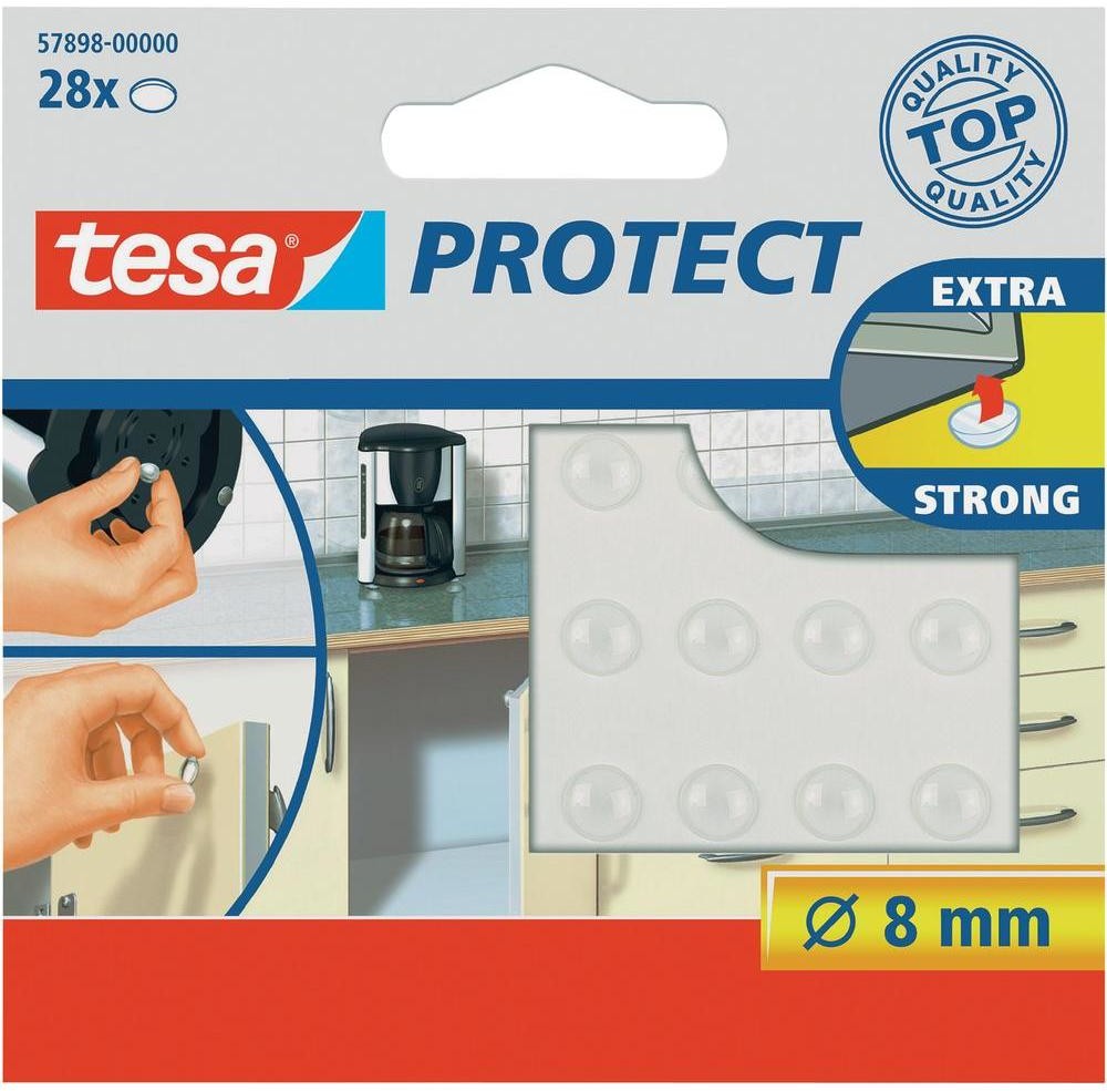 Tesa Nóżki antywibracyjne 57898-00000-00 O) 8 mm przezroczyste