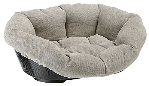 Ferplast Sofa Prestige 6 Katzen Und Hundebett, Synthetischer Stoff, 73 X 55 X 27 Cm, Grau