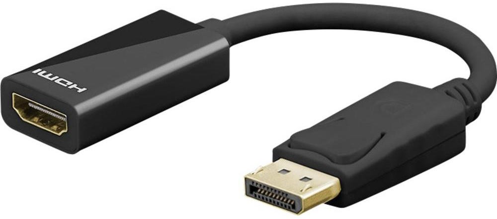 goobay Przejściówka adapter HDMI DisplayPort 67881 [1x Złącze męskie DisplayPort 1x Złącze żeńskie HDMI]