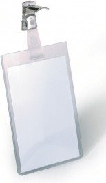 Durable Identyfikator 90x60 mm pionowy z klipem