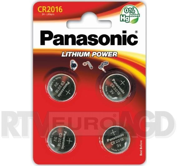 Panasonic CR2016EL/4B 4 szt.