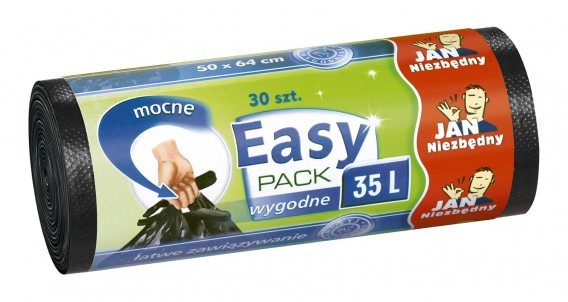 Jan Niezbędny WORKI NA ŚMIECI EASY-PACK CZARNE 35L 30SZT.