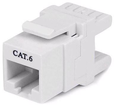 STARTECH.COM Startech.COM Cat6 Keystone Module 180 °  UTP Ethernet RJ45 zapewnia puszka ścienna Typ 110  biały C6KEY110SWH