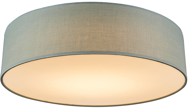QAZQA Lampa sufitowa zielona 40 cm w tym LED - Drum LED