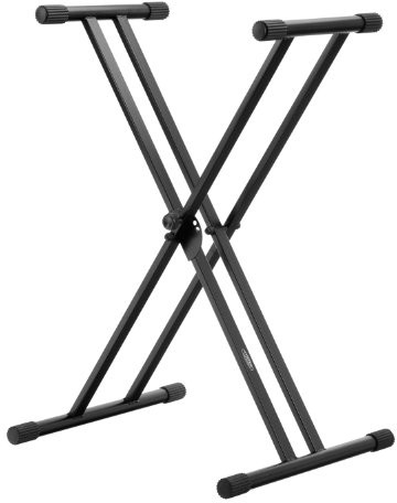 Classic Cantabile statyw podwójny pod keyboard, regulacja wysokości na 5 poziomach, składanym stabilny, czarny 00016122