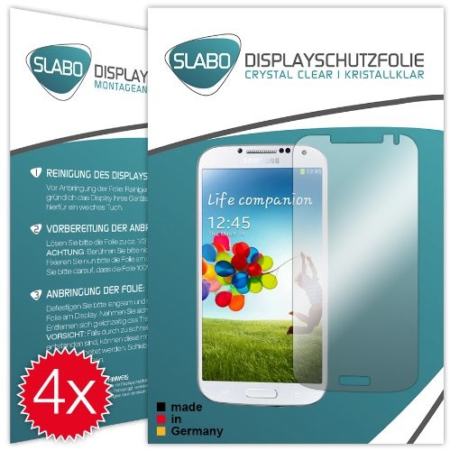 Slabo 4 X  folia ochronna wyświetlacza Samsung Galaxy S4 folia ochronna wyświetlacza 