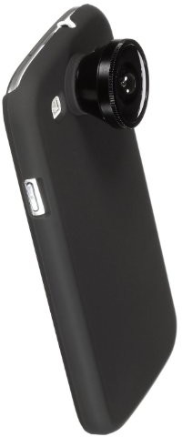 Samsung Kitvision Smartphone Camera Zubehör Set mit Fisheye Lens Objektiv und Schutzhülle Case Cover für Galaxy S3 - Schwarz
