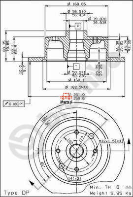 BREMBO Tarcza hamulcowa 08.5309.10