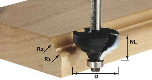 Festool frez wieloprofilowy, HW z trzpieniem 8 mm HW S8 D36,7/R6/R6 (491031)