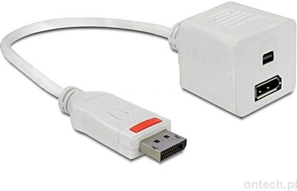 Delock ADAPTER DISPLAYPORT(M)->DISPLAYPORT(F) + DISPLAYPORT MINI(F) - 61751