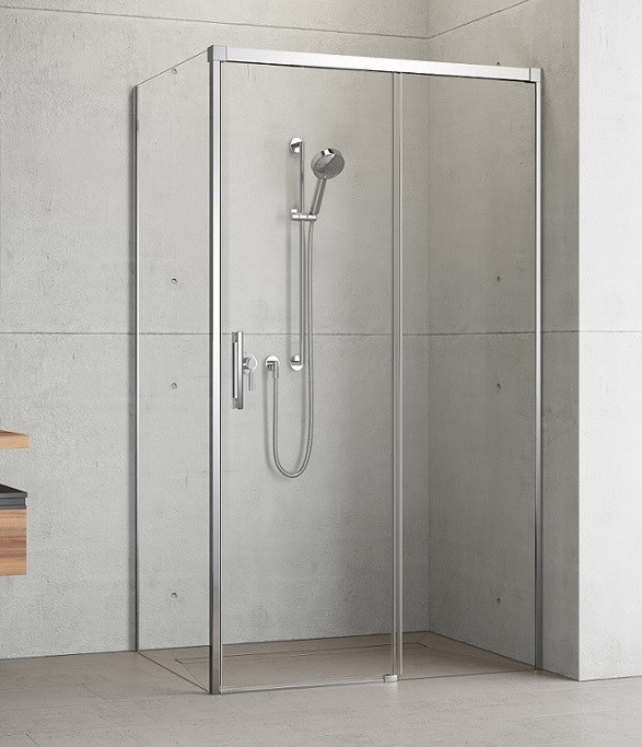 Radaway Idea Kdj 120x90 prawa szkło przejrzyste + brodzik Doros D + syfon 387042-01-01R/387050-01-01L/SDRD1290-01