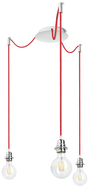 Redlux Lampa wisząca KOMBIX R11785 CHP+CZK+CHO 230V E27 3x28W