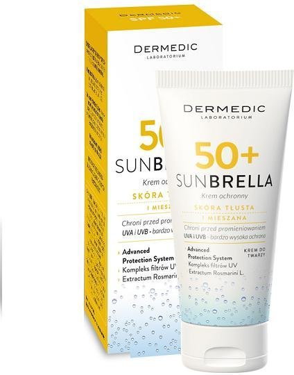 Biogened Sunbrella Ochronny krem do twarzy do skóry tłustej i mieszanej SPF50+ 50ml