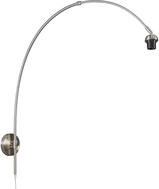 QAZQA Nowoczesny kinkiet łuk stal bez klosza - Boog