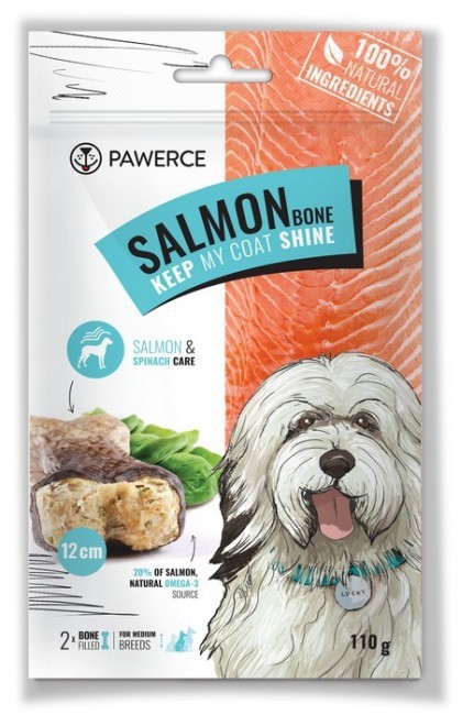 Pawerce Salmon Bone Medium Breeds 2Szt/Op 110G