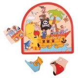 Bigjigs Toys Puzzle drewniane Statek Piracki