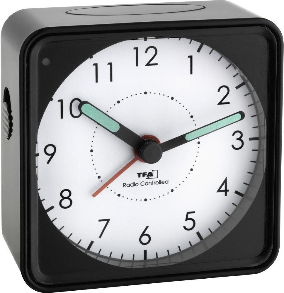 TFA Zegar -Budzik Sterowany radiowo 60.1510.01 (SxWxG) 75 x 31 x 75 mm
