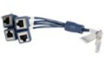 HP X260 mini D-28 to 4-RJ45 0.3m Rtr Cbl JG263A