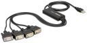 Delock USB 2.0 4 x COM port, 1.40m 61887