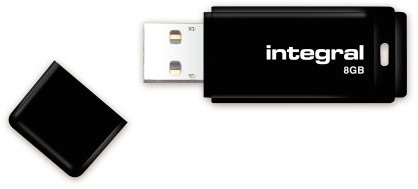 Integral Europe Neon urządzeń pamięci masowej USB Stick (8 GB) Czarny INFD8GBBLKNRP