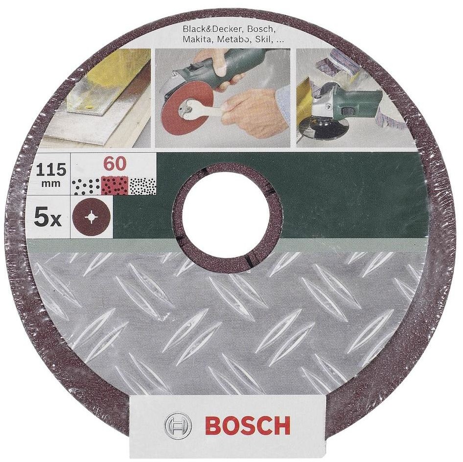 Bosch Papier ścierny do szlifowania płyt wielkość ziarna 36 115 mm 2609256244 5 szt