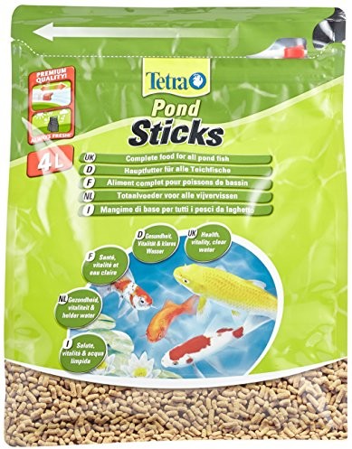 Tetra Pond Sticks (Hauptfutter Für Alle Gartenteichfische In Form Von Schwimmfähigen Sticks), 4 Liter Beutel