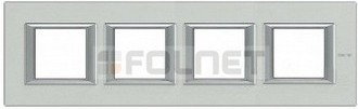 Bticino Ramka prostokątna aluminiowa pozioma 2+2+2+2 moduły - Btcino Axolute HA4