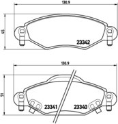 BREMBO Zestaw klocków hamulcowych, hamulce tarczowe P 83 053