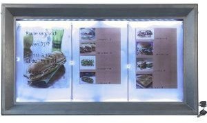 Securit Tablica menu z podświetleniem LED 3xA4 MCS-3A4-CS