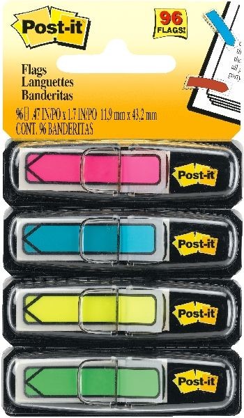 Post-it Zakładki strzałki 4 kolory neonowe po 24 szt. 12 X 43 mm - G0661B NB-226