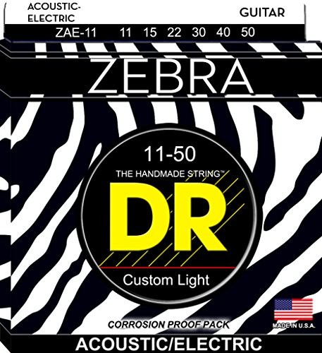 DR A Zebr zae-11 Zebra gitary Medium-Lite DR A ZEBR ZAE-11