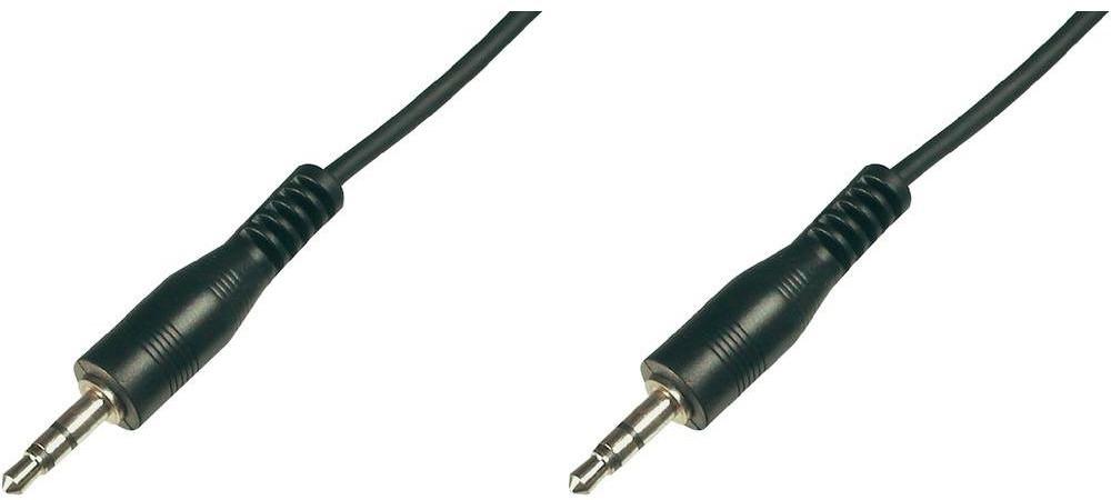 Digitus Kabel audio Jack AK-510100-025-S [1x Złącze męskie jack 3 5 mm 1x Złącze męskie jack 3 5 mm] 2.50 m czarny