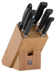 Zwilling Blok z nożami i ostrzałką 7 części Four Star (35068-003-0)