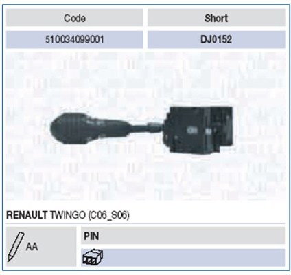 Magneti Marelli Przełącznik kolumny kierowniczej 510034099001