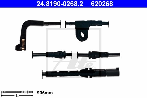 ATE CZUJNIK KLOCKÓW HAM  24.8190-0268.2 BMW E70 X5 3.0SI, 4.8I, 3.0D, 3.0SD 07-, 3.0I XDRIVE, 4.8I XDRIVE 08-, E71 X6