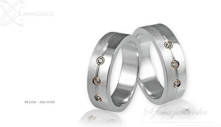Eminence Obrączki srebrne - wzór Ag-036