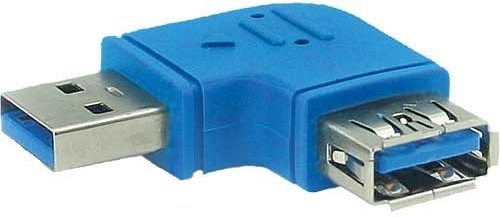 InLine USB 3.0 adapter, wtyczka A do gniazda A, po lewej stronie kątowy 90 ° 4043718158034