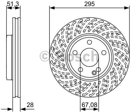 BOSCH Tarcza hamulcowa przednia, 0 986 479 A02  0986479A02