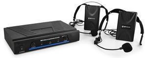 QTX 171.818 mikrofony bezprzewod. VHF 2 kanaly 2 x headset UK-171.818