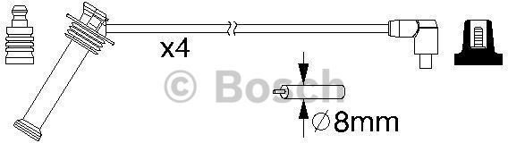 Bosch Zestaw przewodów zapłonowych 0 986 357 208